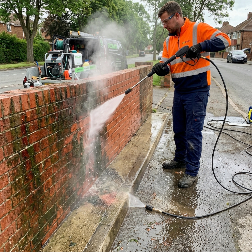 Wall and brickwork cleaning